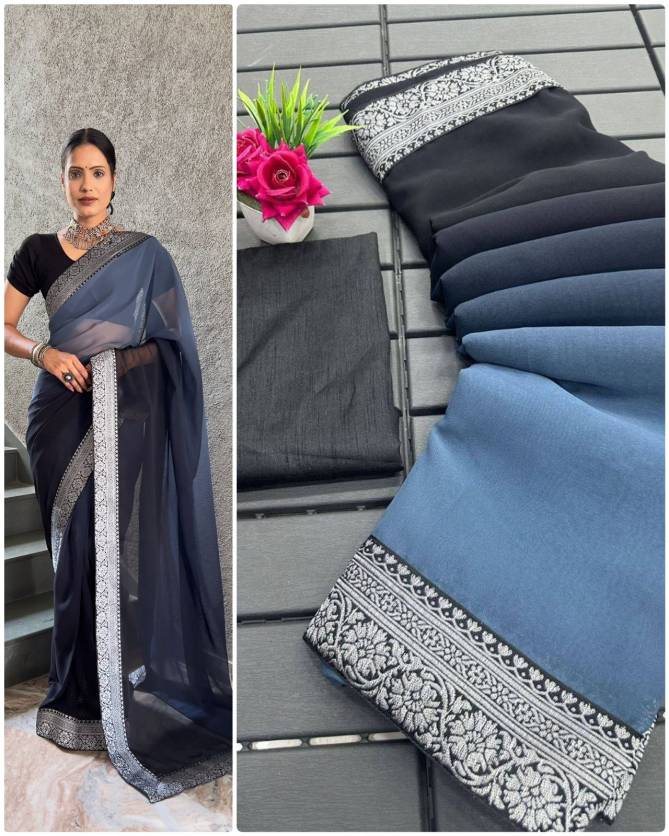 Aruhi By Aab Georgette 1 Minute Readymade Saree Suppliers In India